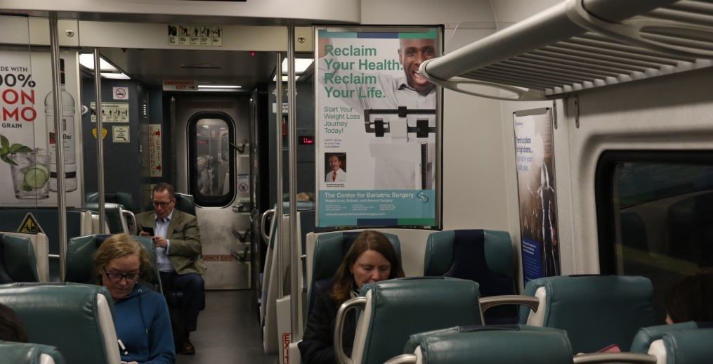 Healthcare Rail Interior Advertising 