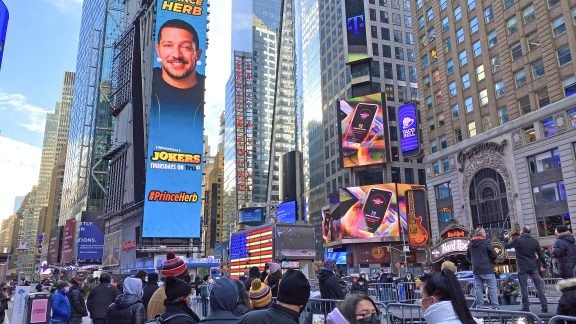 Times Square The One Digital Billboard Advertising Impractical Jokers Campaign