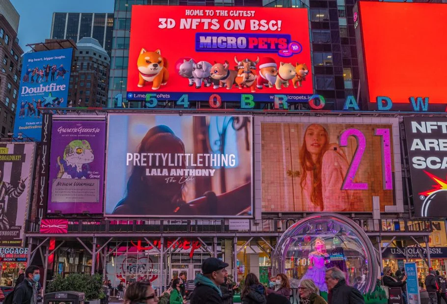 Times Square The Digital Crown Billboard Advertising MicroPets Campaign