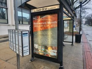 White Plains Bid Restaurant Month Bus Shelter Event Advertising