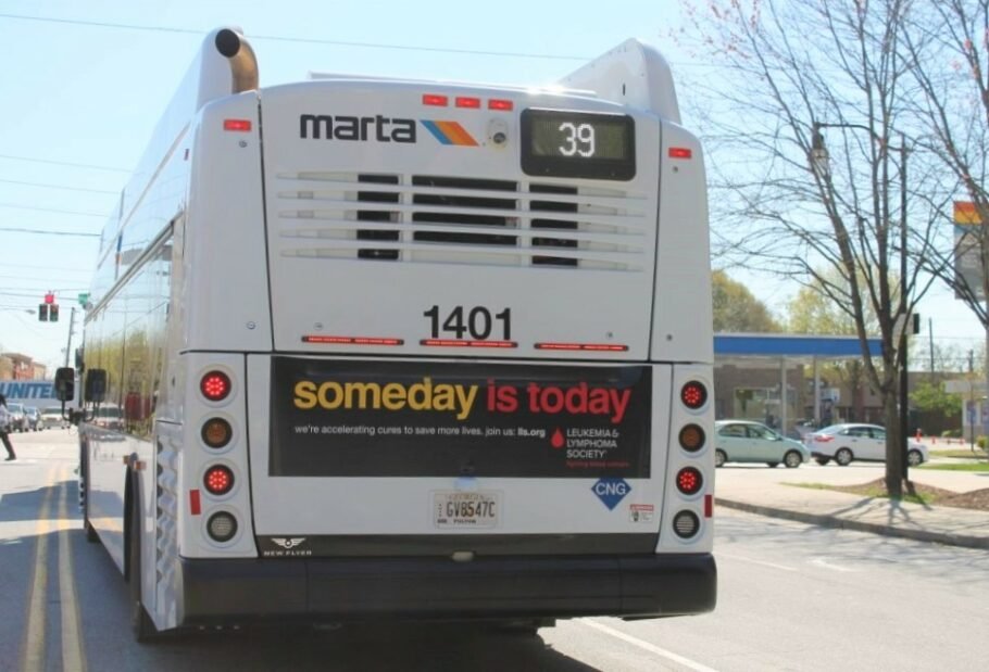Atlanta Bus Tail Advertising LLS Campaign