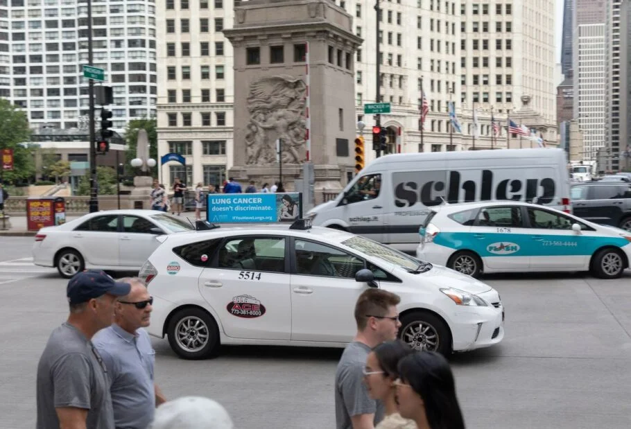 Chicago Taxi Top Advertising LCRF Campaign