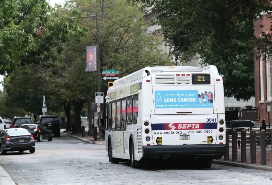 Lung Cancer Research Foundation Philadelphia Bus Tail Size Poster Advertising 1
