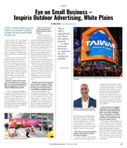 Inspiria Outdoor Westfair Business Journal Eye on Small Business Article
