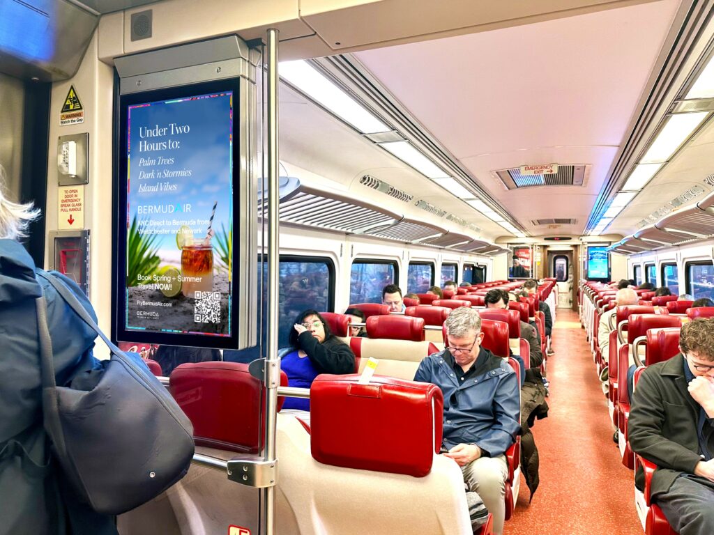 BermudAir Metro North Rail Digital Interior Screen