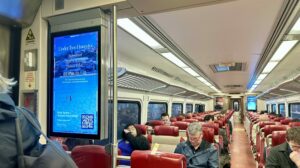 BermudAir Metro North Rail Interior Digital Screen Advertising
